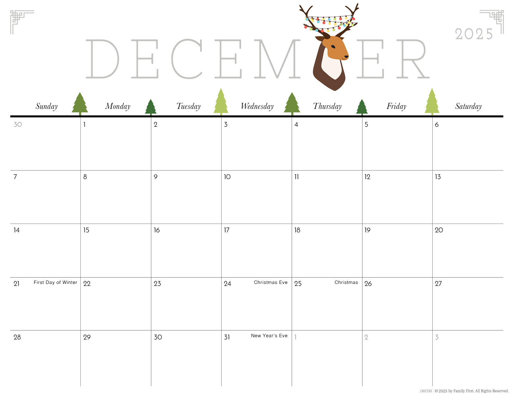 2025 Cute Printable Calendars For Moms - Imom in Imom Printable Calendar December 2025