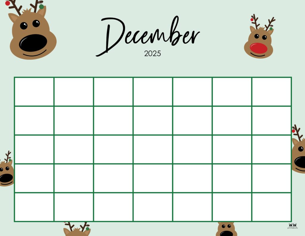 December 2025 Calendars - 107 Free Printables | Printabulls intended for Cute December 2025 Calendar Printable