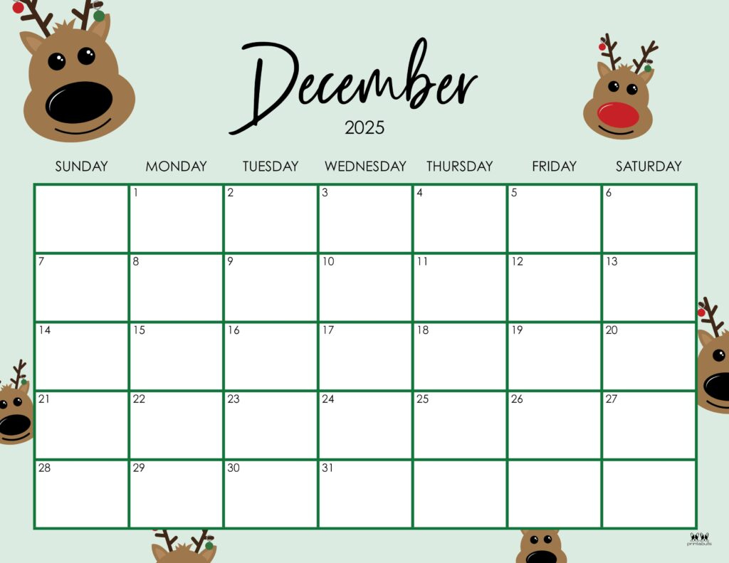 December 2025 Calendars - 107 Free Printables | Printabulls regarding Small December 2025 Calendar Printable