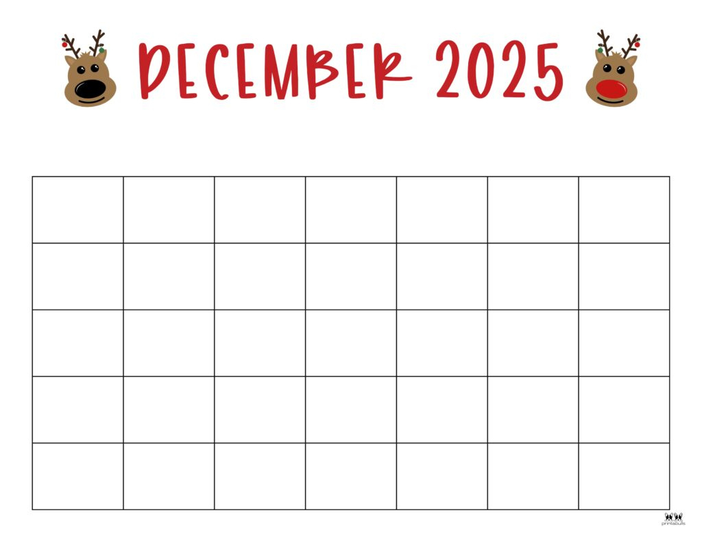 December 2025 Calendars - 107 Free Printables | Printabulls with regard to Free Printable 2025 Coloring Pages Calendar December