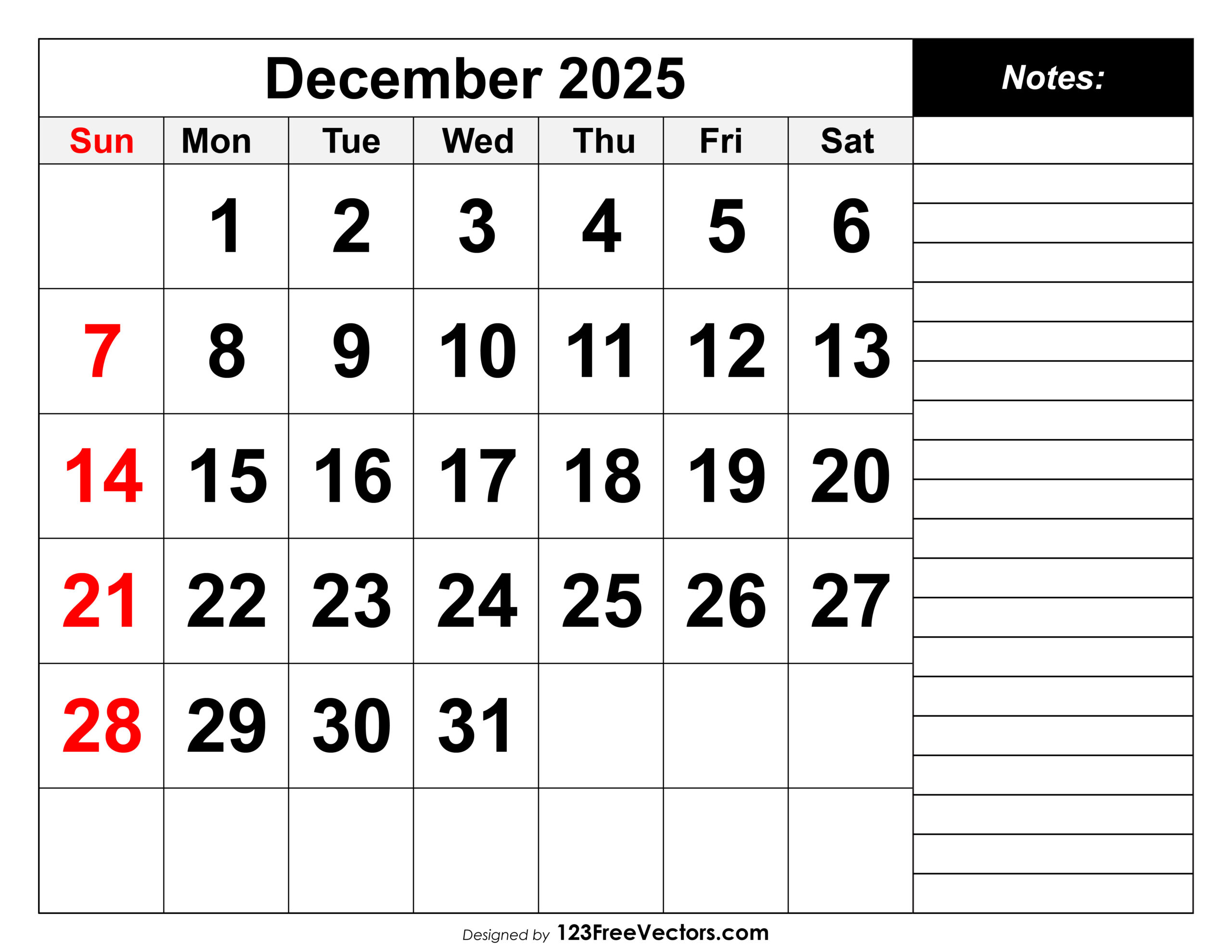 Free Download Calendar December 2025 intended for Calendar December 2025 2008 Printable