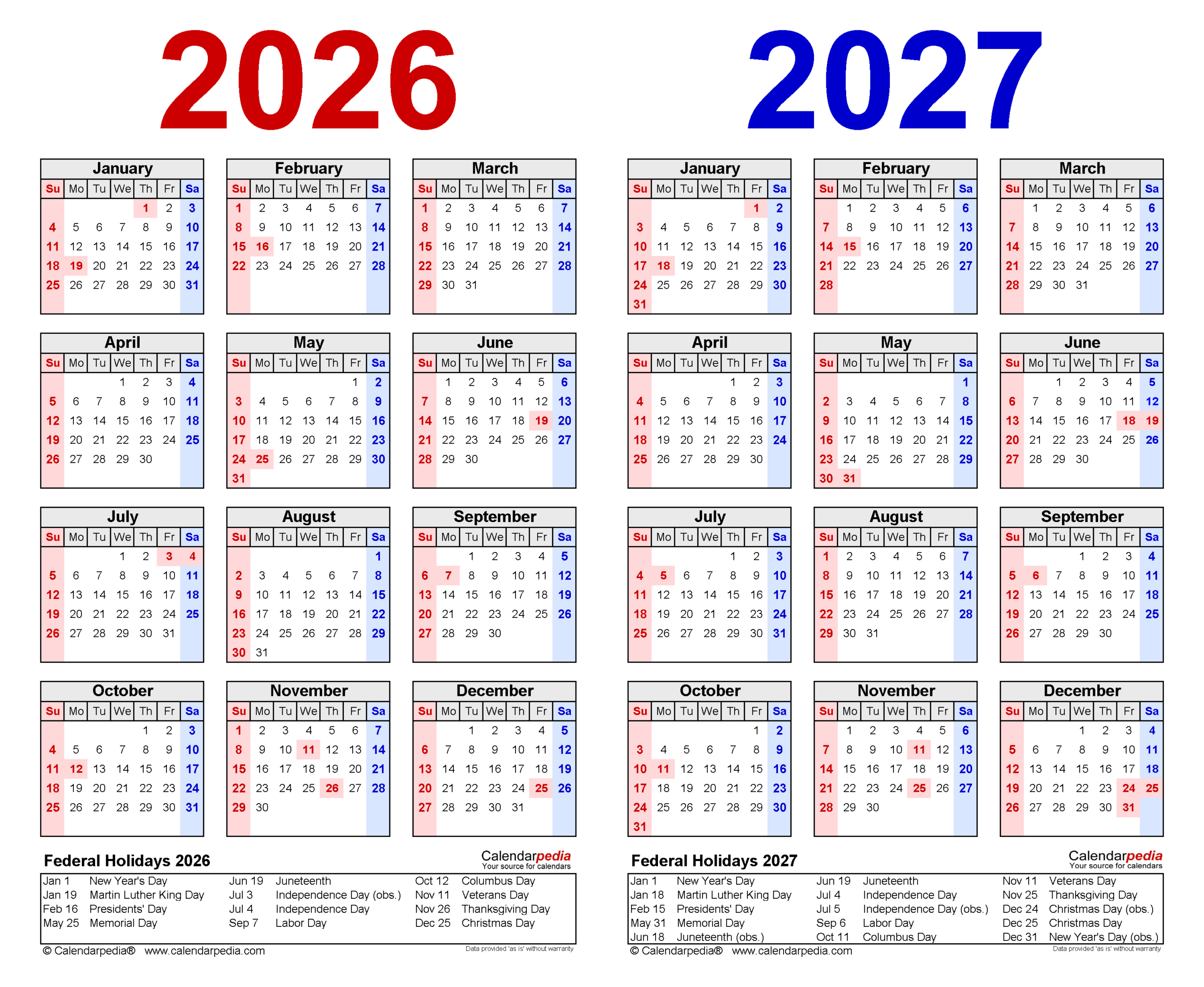 2026-2027 Two Year Calendar - Free Printable Pdf Templates with regard to March 2026 to February 2027 Calendar