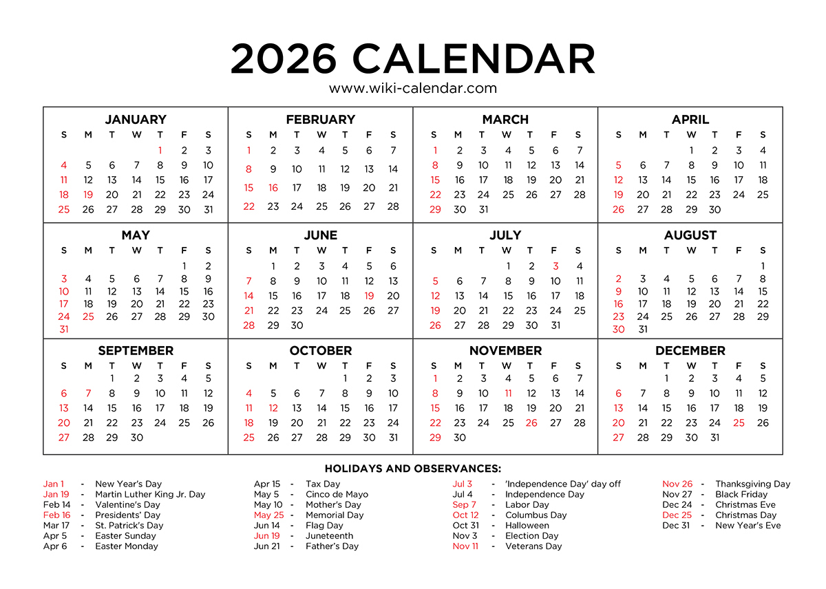 2026 Calendar Printable - Free Pdf With Holidays inside March 2026 Calendar With Holidays Usa