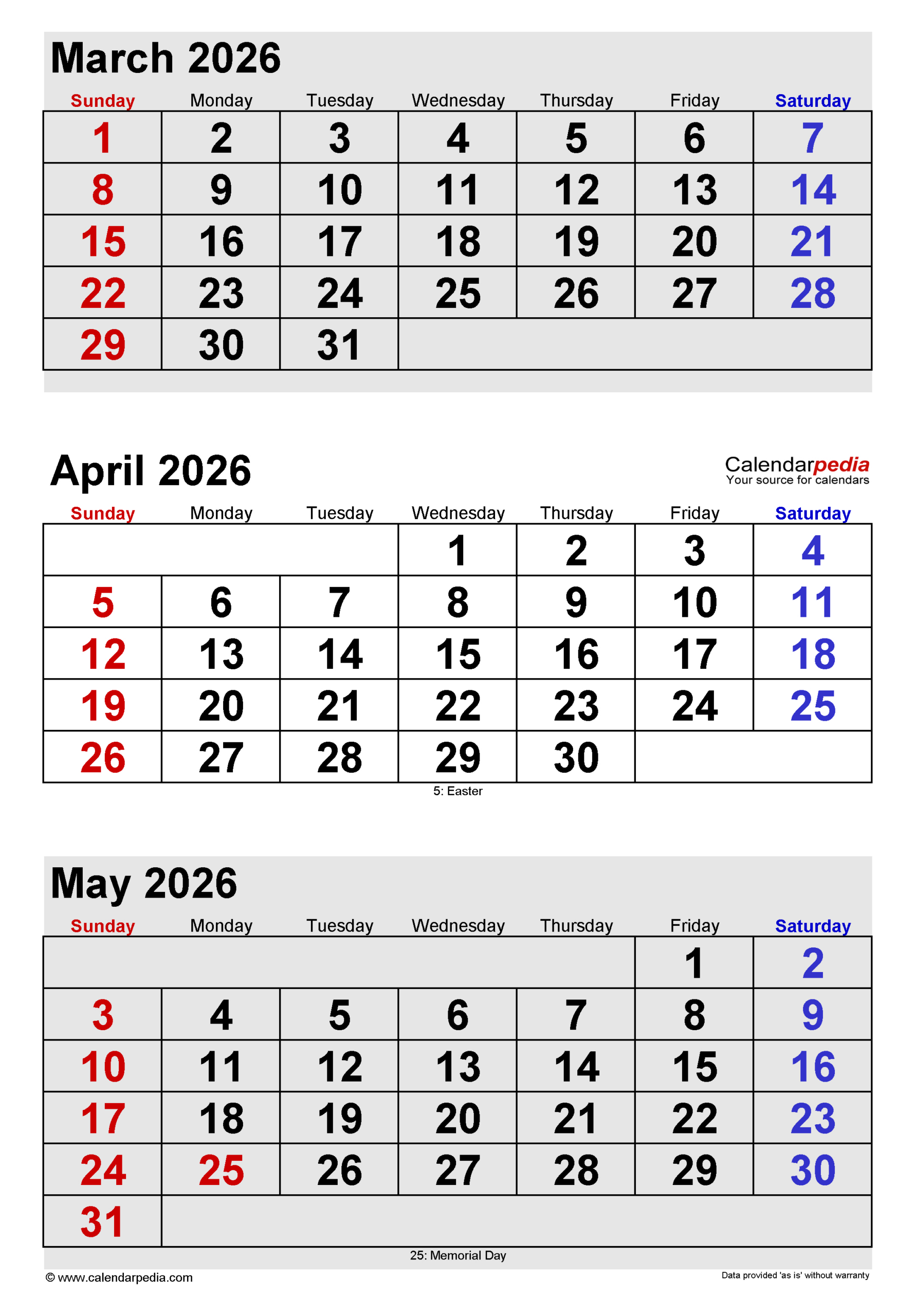 April 2026 Calendar | Templates For Pdf, Excel And Word inside March and April Calendar 2026