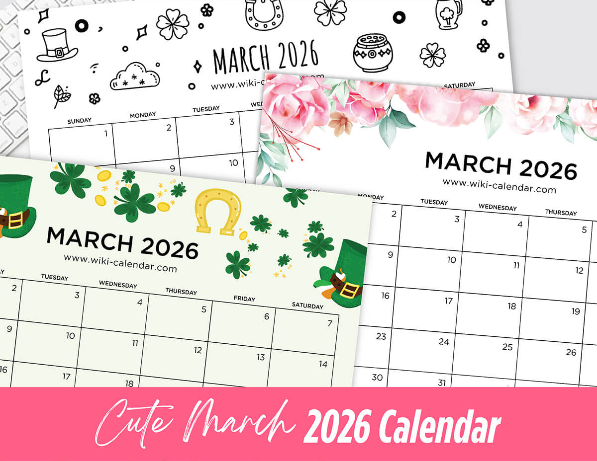 March 2026 Calendar - Printable Templates &amp;amp; More with regard to March 2026 Calendar Printable Cute