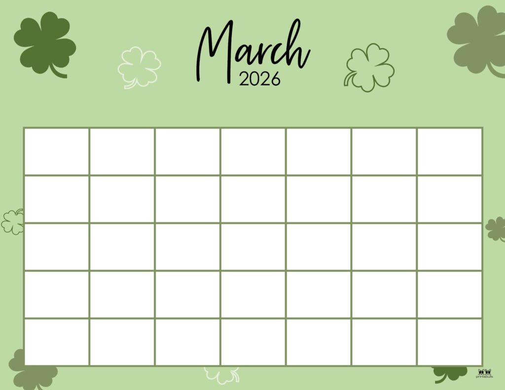 March 2026 Calendars - 150 Free Printables | Printabulls regarding Free March 2026 Calendar Printable Free Download