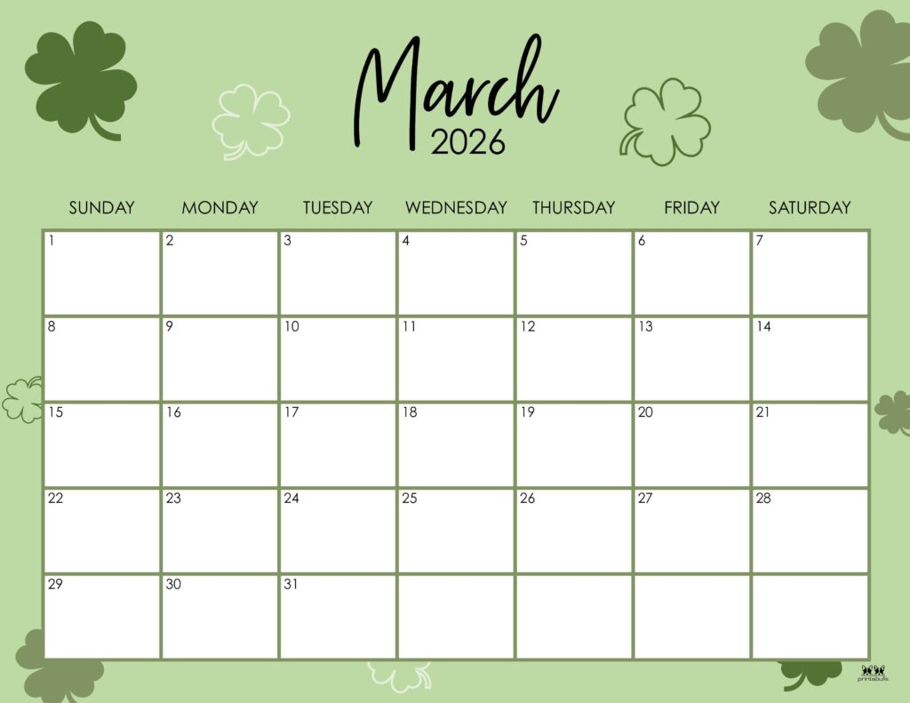 March 2026 Calendars - 150 Free Printables | Printabulls with regard to March 2026 Desktop Calendar